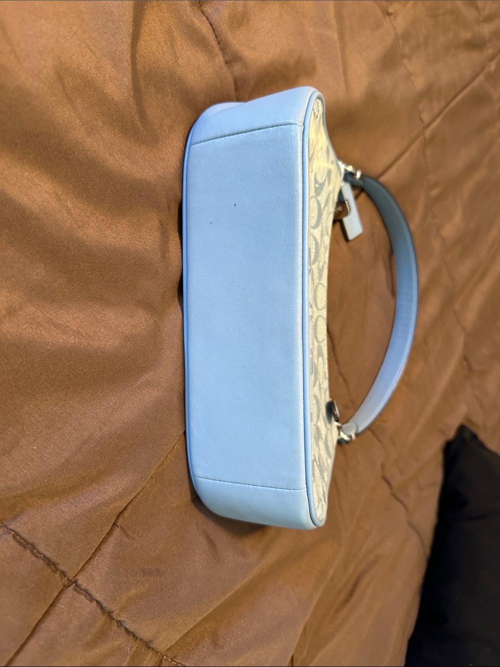 Coach light blue denim Teri purse - Picture 7 of 9